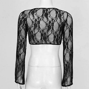 YiZYiF Women's Lace Arm Sleeve Shapewear Sexy Crop Tops Slimming Control Arm Trainer Shirts Blouse
