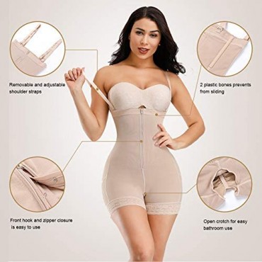 FEDNON Women's Open Bust Tummy Control Shapewear Bodysuits High Waist Body Shaper