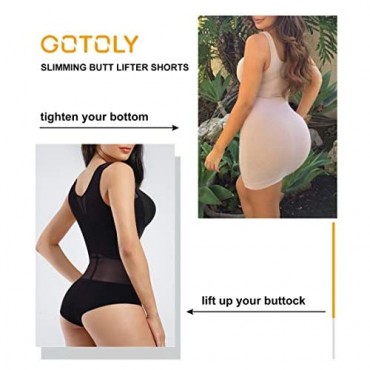 Gotoly Women Waist Trainer Bodysuit Full Body Shaper Vest Tummy Control Slim Corset Shapewear Tank Tops
