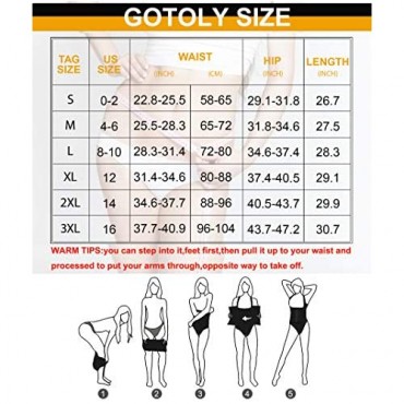 Gotoly Women Waist Trainer Bodysuit Tummy Control Corset Full Body Shaper Cincher Tank Top with Adjustable Straps