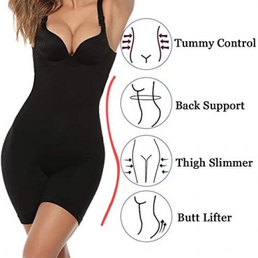 iClosam Shapewear for Woman Tummy Control Fajas Colombianas Body Shaper Waist Trainer Open Bust Bodysuit