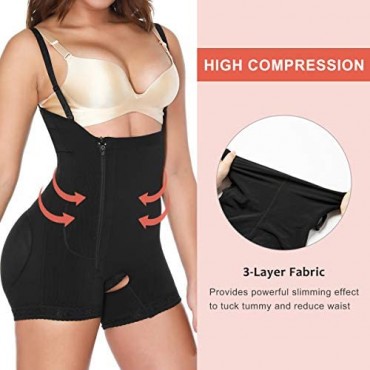 MISS MOLY Women Compression Garments After Liposuction Waist Trainer Bodysuit Shapewear Tummy Control Open Bust Body Shaper