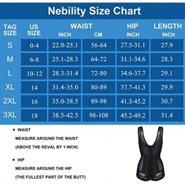 Nebility Women Waist Trainer Bodysuit Double Slim Full Body Shapewear Breathable Smooth Corset