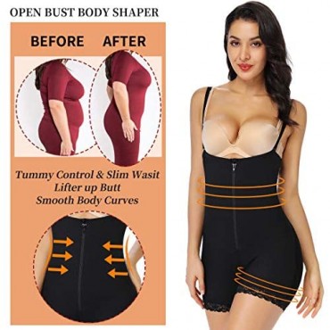 SHAPERIN Women's Open Bust Bodysuit Shapewear Underwear Tummy Control Shapewear Butt Lifter Bodysuit Panties
