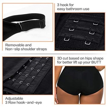 SHAPERX Shapewear for Women Tummy Control fajas colombianas Butt Lifter Body Shaper Front Hooks