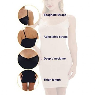 Belugue Women's Shapewear Slim Cami Under Dress Full Control Slip Body Shaping Layering Shaper for Women