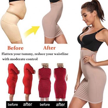 Half Slips for Under Dress High Waist Tummy Control Slip Shapewear Slimming Skirt Slip Shaper