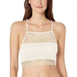 Brand - Mae Women's High-Neck Lace Bralette (for A-C cups)