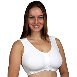 Gentle Touch Post-Surgical Surg-Ease Bra #471-V Large  Hook & Loop  White