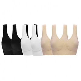 ohlyah Women's Seamless Wire-Free Bra with Removable Pads
