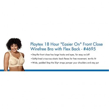 Playtex Women's 18 Hour Comfort Strap Front Close Bra 4695