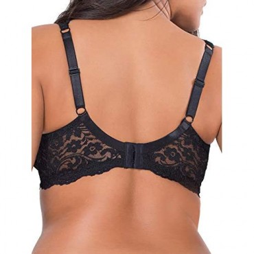 Smart & Sexy Women's Curvy Signature Lace Unlined Underwire Bra with Added Support