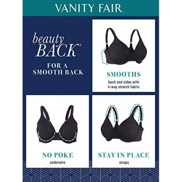 Vanity Fair Women's Beauty Back Full Figure Underwire Bra (76380-Fashion Colors)