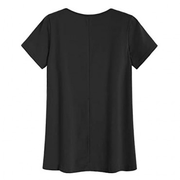 Latuza Women's V-Neck Sleepwear T-Shirt Casual Lounge Top