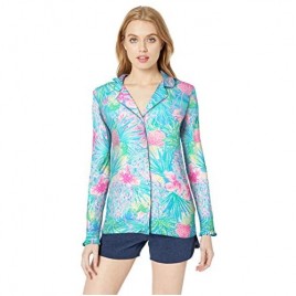 Lilly Pulitzer Women's Ruffle Pj Button-up Top