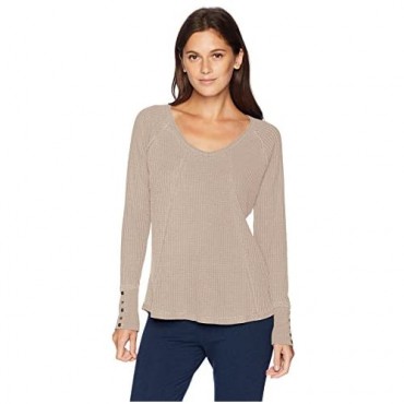 PJ Salvage Women's Washed Waffle L/S Top