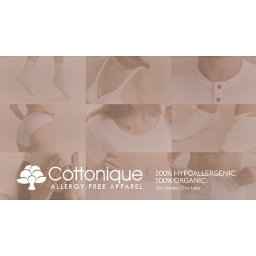 Cottonique Women's Hypoallergenic Lounge Short Made from 100% Organic Cotton