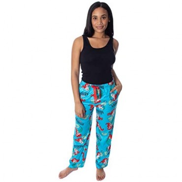 Disney Women's Little Mermaid Ariel Fleecy Soft Loungewear Sleep Pajama Pants