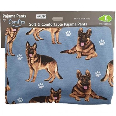 E & S Imports Women's German Shepherd Dog Lounge Pants- Dog Pajama Pants Bottoms - Medium