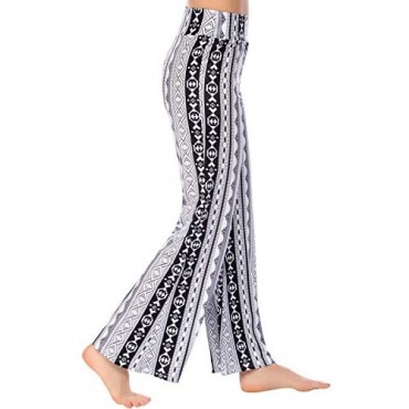 Ekouaer Women's Pajama Pants Comfy Stretch Pajama Bottom Long Bootleg Yoga Pants Casual Wide Leg Palazzo Lounge Pants