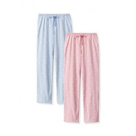 Femofit Pajama Pants for Women Lounge Pant Cotton Pajama Pant Pajama Bottoms Sleepwear Pack of 2 S~XL