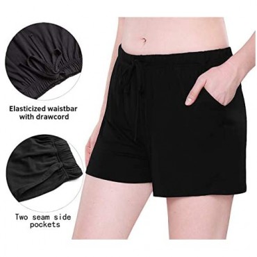 GELIYIYUE Women's Pajama Shorts Sleep Shorts Soft Modal Lounge Pants with Pockets