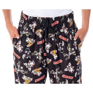 INTIMO The Gremlins Women's Gizmo Stripe Daffy Mogwai Allover Character Adult Sleep Lounge Pajama Pants