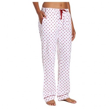 Noble Mount Womens Pajama Pants - 100% Cotton Flannel Lounge Pants with Pockets & Drawstring
