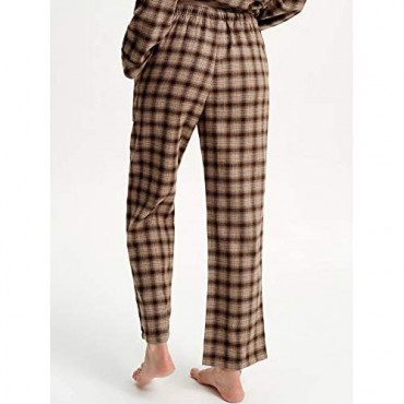SIORO Womens Flannel Pajama Pants Soft Cotton Plaid Sleepwear Loungewear Bottoms