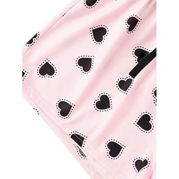 Floerns Women's Cute Sleeveless Tank Top and Shorts Sleepwear Pajama Set