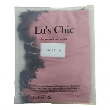 Lu's Chic Women's Satin Pajama Cami Set Silky Lace Nightwear 2 Piece Lingerie Short Sleepwear