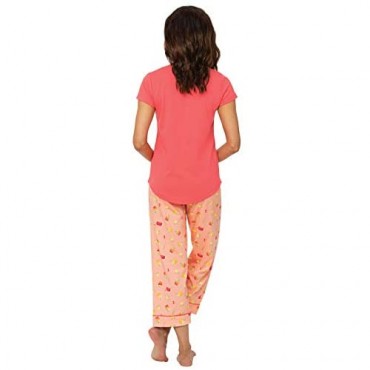 PajamaGram Pajamas for Women Cotton - Womens Capri Pajama Sets