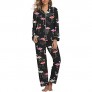 Pajamas Set Long Sleeve Sleepwear Womens 2 Piece Button Down Nightwear Soft Pj Lounge Sets S-XL