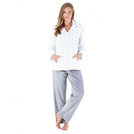 Sleepyheads Women's Fleece Pullover with Pocket 2-Piece Loungewear PJs