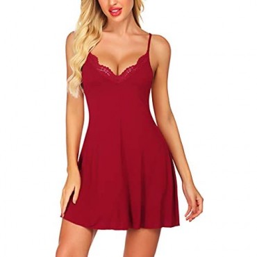 Avidlove Sexy Nightgowns for Women Sleepwear Lace Chemise Lingerie Full Slip Dress(S-XXL)
