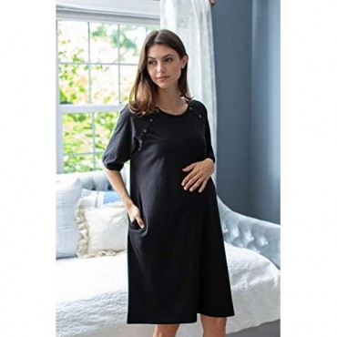 Baby Be Mine Delivery/Labor/Nursing Nightgown Women's Maternity Hospital Gown/Sleepwear for Breastfeeding