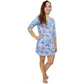 Disney Lilo & Stitch Women's 3/4 Sleeve Dorm Nightgown Pajamas