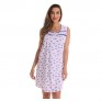 Dreamcrest 100% Cotton Sleeveless Night Gown for Women Cute Floral Summer Sleep Dress