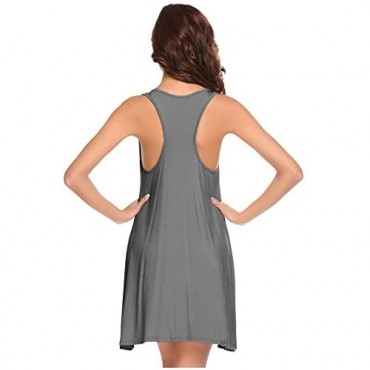 Ekouaer Sleepwear Womens Chemise Nightgown Full Slip Lounge Dress Sexy Lingerie Sleepshirt