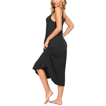 Evanhome Womens Long Sleepwear Dress Sleeveless Lounge Dress Sundress for Women Long Length Chemise Pajama Dress