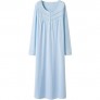Keyocean Nightgowns for Women  100% Cotton Soft Lightweight Long-Sleeve Ladies Sleeping-Gown for Home Hospital