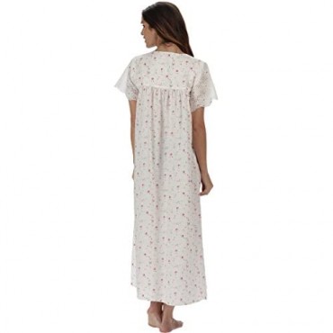 The 1 for U 100% Cotton Short Sleeve Ladies Nightdgown - Elizabeth