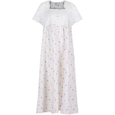 The 1 for U 100% Cotton Short Sleeve Ladies Nightdgown - Elizabeth