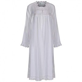The 1 for U Henrietta 100% Cotton Victorian Nightgown with Pockets 7 Sizes