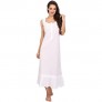 Victorian Style Nightgown Sleeveless Long Sleepwear Women Cotton Plus Size Vintage Nightdress
