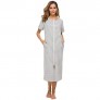 Vslarh Robes for Women with Zipper Front Full Length House Coats Nightgowns