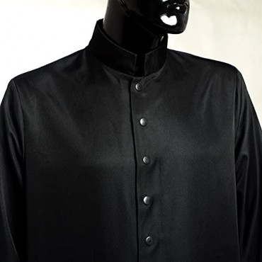 BLESSUME Roman Cassock Robe Liturgical Vestments Black