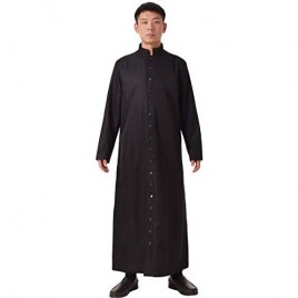 BLESSUME Roman Cassock Robe Liturgical Vestments Black