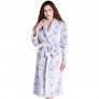 FINDOUX Robes for Women with Plush Cozy Fleece Robe Soft Comfy Warm Printed Bathrobe