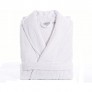 Linum Home Textiles 100% Turkish Cotton Unisex Terry Cloth Bathrobe  White  Large/XL